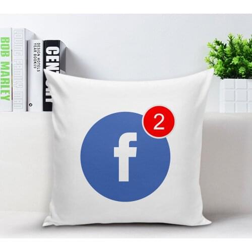 Personalized Facebook White Pillow Case