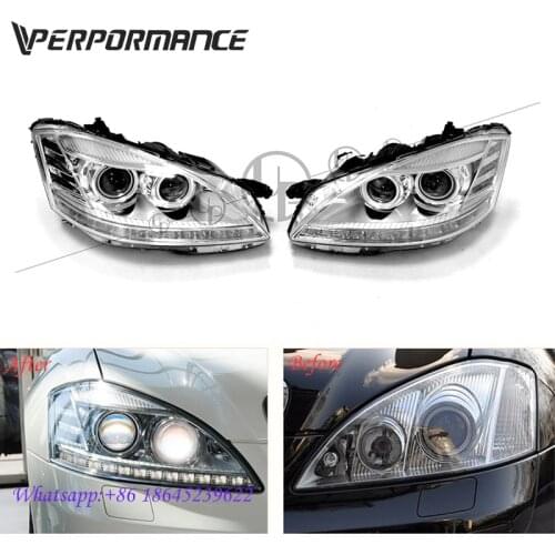 W221 headlight for s class S63 S65 S500 S400 old to new head lamp W221 upgrade LED front light