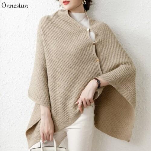 Solid Scarf For Women 2021 Winter Female Scarves Button Poncho Womens Bandana Shawl Wraps Loose Foulard Scarves