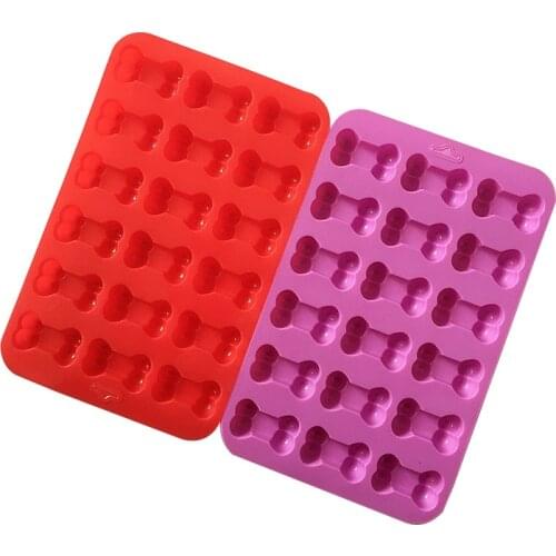 18 Cavity Silicone Mold 3D Dog Bone Pet Treat Mould Ice Biscuits Pudding Dessert Cookie Baking Tray Kitchen Cake Chocolate Tools