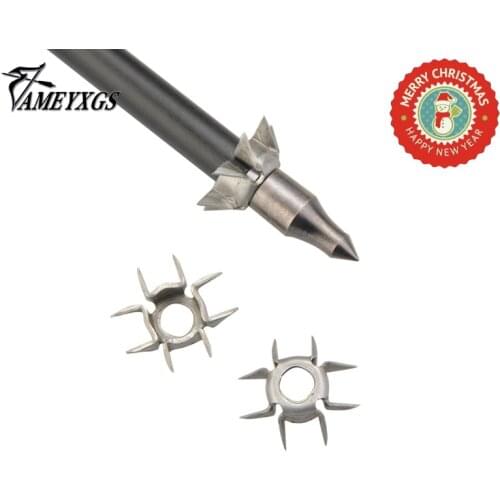 50pcs Archery 8 Paws Judo Arrowhead Target Points ID6.2mm Increase Arrow Lethality Outdoor Game Hunting Shooting Accessory