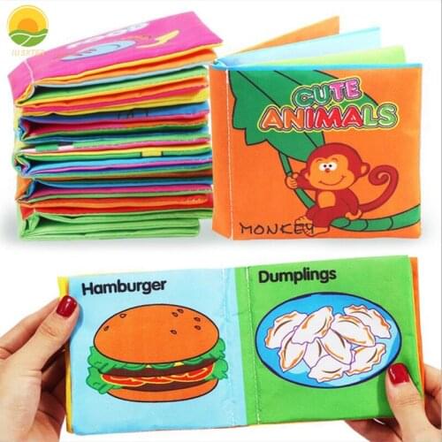 Baby Toys Montessori Cloth Book Children Stimulation Figure Learning Development Educational Soft Fabrics 0-12 Months Newbron