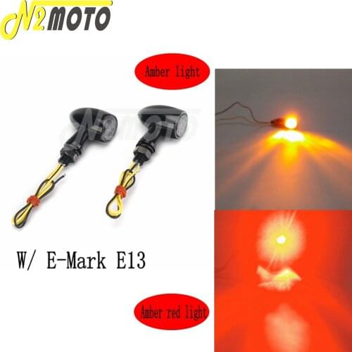 12V Turn Signal Light E13 Bullet Motorcycle Left Right Blinker Rear Brake Lights Tail Lamp Universal For Harley Kawasaki Honda