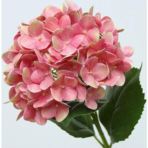 1 Branch Artificial hydrangea flowers 3d feel home decoration soft decoration layout Wedding Garden Decoration Fake Flowers