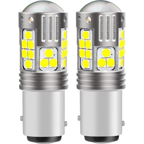 2Pcs 1157 BAY15D P21/5W Super Bright LED Car Brake Bulbs Turn Signals Auto Parking Lamp Daytime Running Lights Red White Yellow