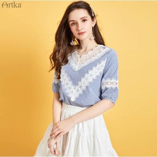 Голубые блузки Artka China At AliExpress