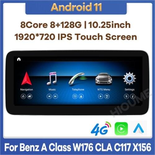 10.25" 8Core 8G+128GB Android 10 Car Multimedia Player for Mercedes Benz A Class W176 CLA C117 X156 2012-2018 Radio GPS Stereo