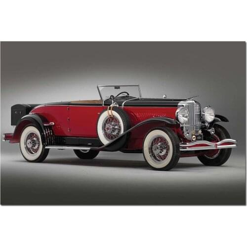 Duesenberg Model J 395 Retro Car Poster Print for Home Decor Wall Art Picture For Living Room Decor Canvas Painting