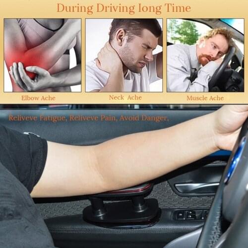 Automobile universal anti-fatigue adjustment car left hand armrest elbow support frame mounting bracket silicone mat