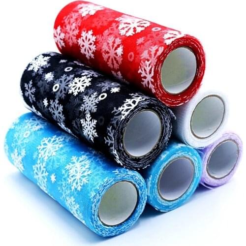 White Snowflake Tulle Fabric DIY Baby Shower Tutu Skirt Organza Chair Sashes Wedding Party Favors & Gifts Birthday Decorations