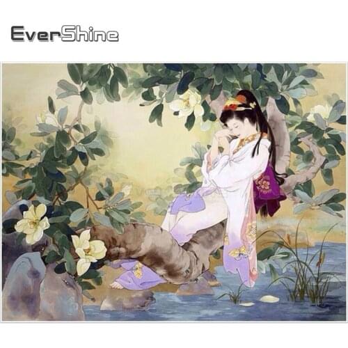 EverShine Diamond Painting Classical Beauty Pictures Of Rhinestones Diamond Embroidery Cross Stitch Portrait Wall Decoration