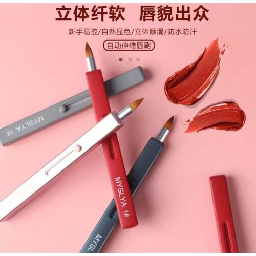 Lipstick Makeup Brushes Lip Brush Telescopic Metal Handle Lipgloss Makeup Brush Lip Glaze Brush Cosmetic Tools