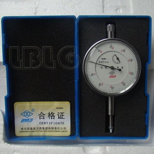 Genuine Ha volume dial indicator 0-5/10/20/30/50MM*0.01 precision two-way shockproof belt 6 drill indicator