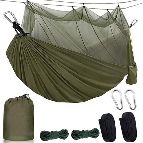 Camping Hammock with Mosquito Net Portable Hammocks with Tree Straps for Backpacking Travel Backyard Hiking