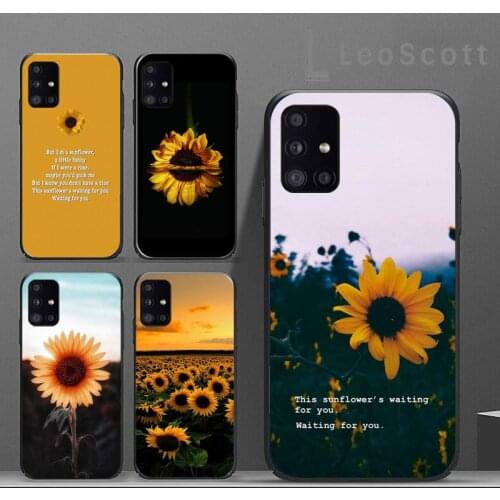 Beautiful yellow sunflower Phone Case For Samsung A40 A31 A50 A51 A71 A20E A20S S8 S9 S10 S20 Plus note 20 ultra