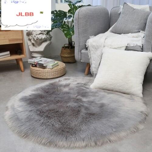 Round rug/carpet fluffy soft carpet for living room modern long pile acrylic girly bedroom carpet white pink carpet floor mat
