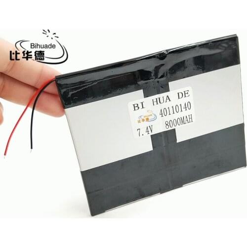 Li-Po 7.4V 6.6 Ah 8000 mah 40110140 large-capacity ultra-thin MID tablet battery (thick) 4 * (wide) 140 * 110 mm (long)