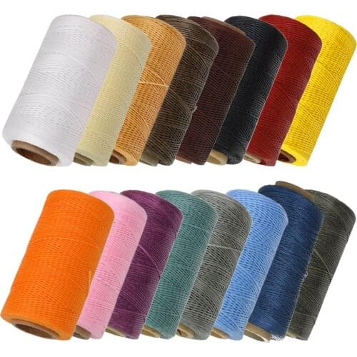 260m Waxed Thread Cotton polyester 0.8MM Hand Knitting String Strap Necklace Rope Bead Sewing Craft for Leather Caft Stitching