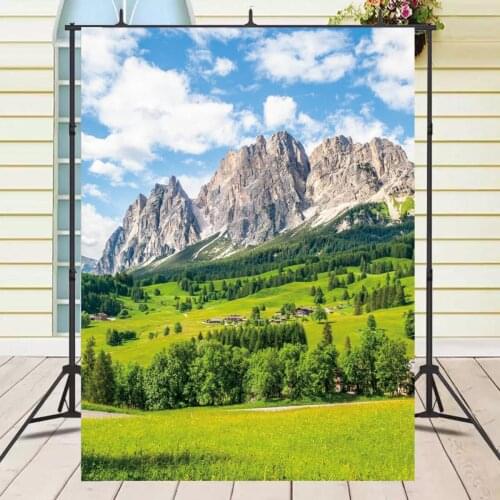 Landscape Wallpaper Mountain Green Forest Sky Photography Backdrops Personalized Photographic Backgrounds For Photo Studio