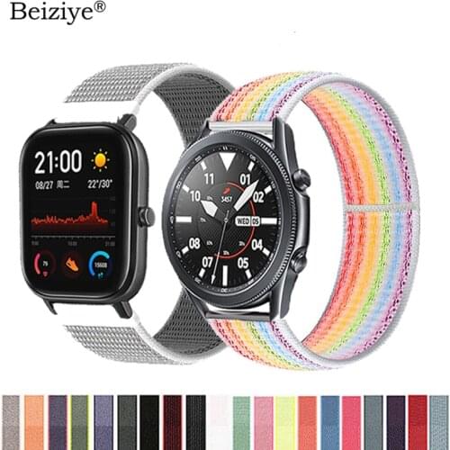 Nylon Loop Strap For Xiaomi Huami correa Smartwatch replacment Bracelet For Huawei Watch GTR 42mm/GTS 2/2e/mini/Amazfit Bip band