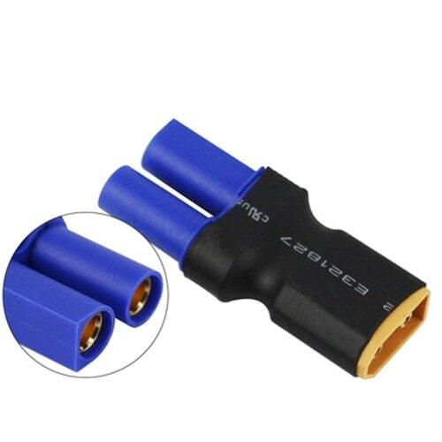 1Pcs Amass XT60 Male To EC5 Female Plug Connector With Sheath For RC Lipo Battery Multicopter Quadcopter Airplane