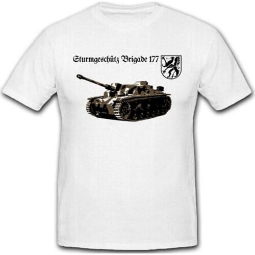 Storm Gun Brigade 177 Stug Brigade Wh Military Unit Weapon Panzer T-Shirt. Summer Cotton O-Neck Short Sleeve Mens T Shirt New
