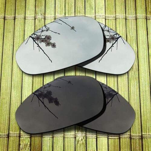 Polarized Replacement Lense For-Oakley Juliet Sunglasses Frame True Color Mirrored Coating - Chrome&Black Combine Options