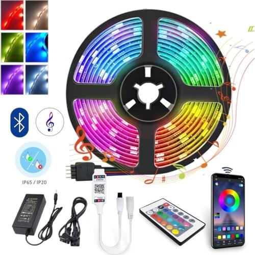 Bluetooth Wifi LED Strip RGB 5050 2835 5M 10M 15M 20M Wifi SMD Flexible Ribbon Waterproof IR Controller LED Tape Diode DC 12V