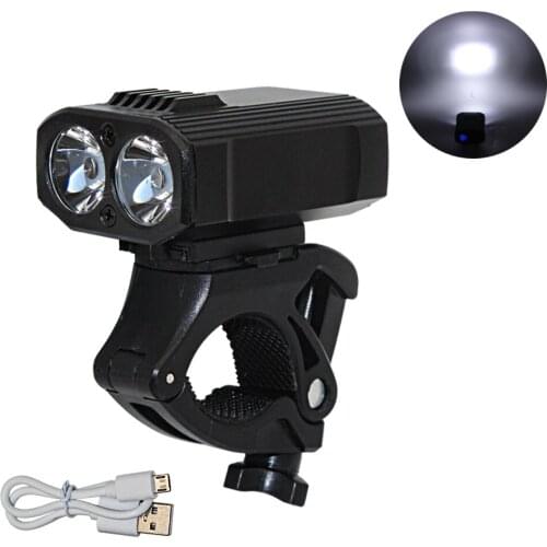 T6 LED Outdoor Flashlight Torch Bicycle Light Bike Front Lamp Headlight USB Rechargeable Built-in Battery Bike Front Light