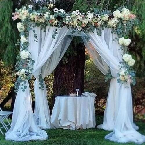 5M/10M Tulle Wedding Organza Roll Sheer Crystal Fabric Mariage Yarn wedding decoration Event Party Supplies tulle rose 5Z