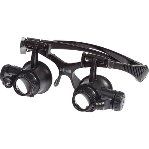 Magnifying Glasses with Illumination Magnifier 10X 15X 20X 25X Headband Magnifier Loupe Glasses For Jeweler Reading Repairing