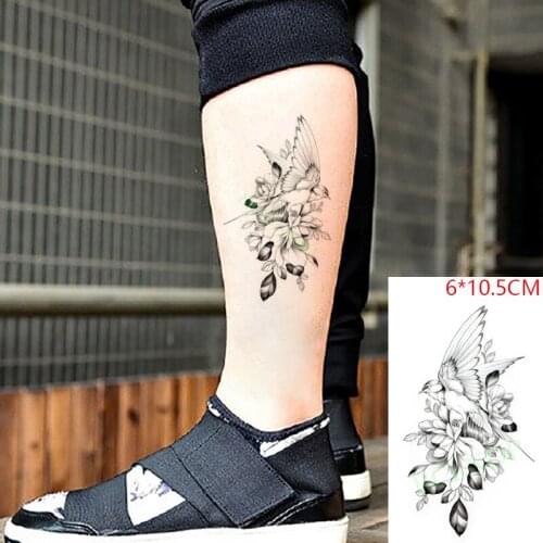 Waterproof Temporary Tattoo Sticker Bird Butterfly Flower Sexy Body Art Flash Tatoo Fake Tatto for Women Men