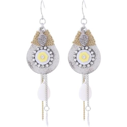 Hand Made Drop Tassel Earrings For Women Bohemian Wedding Statement Jewelry Shell Dangle pendientes mujer moda Mrs win
