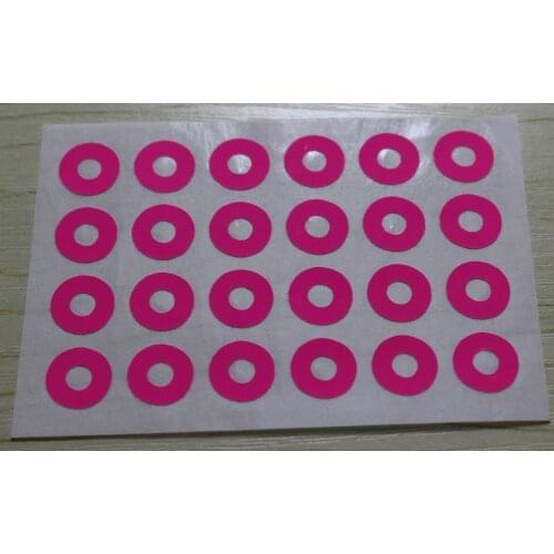 10mm Lovely Neon Pink Ring Stickers For Gift Tag