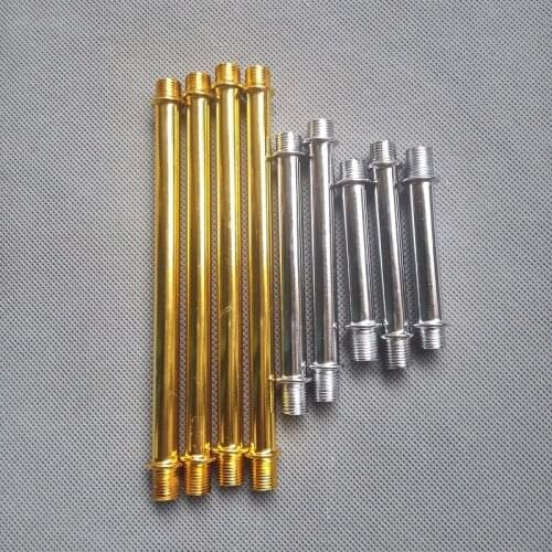 10pieces/lot M10 Double Head Pipe Male Threaded hollow tube Tooth Tube 10mm Alloy Plating DIY Lighting connection Tube