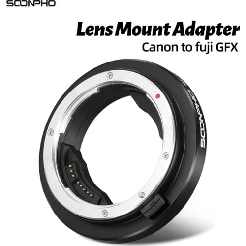 SOONPHO EF-GFX AF Auto-focus Mount Adapter for Canon EF lenses to be mounted perfectly on Fuji GFX-mount med-format cameras