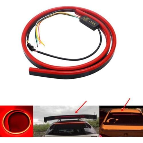 Car Strip Light Automobile LED Warning High-position Brake Light DRL Turn Signals Brake Running Double Flash for Vehicle DC 12V