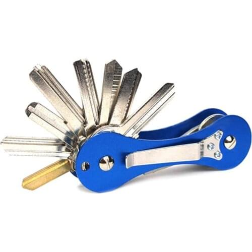 Aluminum Alloy Keychain Flexible Key Holder Keys Organizer Folder Portable Key Wallet Multi-functional Smart Clip Housekeeper