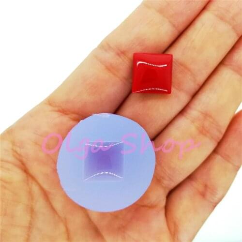 BYL410 11.3mm Square Earrings Silicone Mold Fondant Cake Decoration Craft Resin Art Nail Art Necklace Pendant Making Food Safe