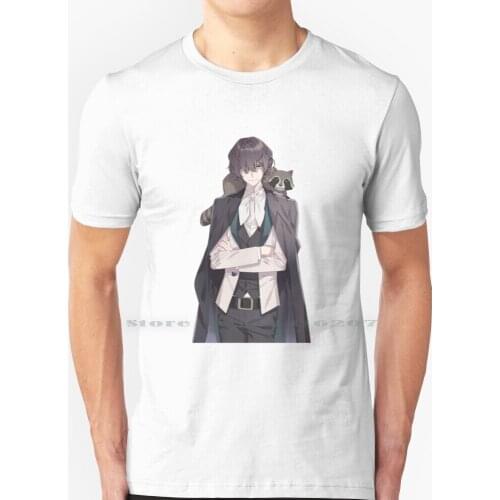 Dazai Poster T Shirt 100% Pure Cotton Dazai Bsd Bungou Stray Dogs Dazai Osamu Bungo Stray Dogs Anime Chuuya Dogs Stray Bungou