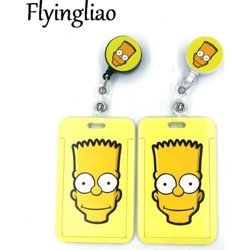 Funny Cartoon Characters Women Card Holder Lanyard Colorful Retractable Badge Nurse Doctor Exhibition ID Card Clips Badge Holder
