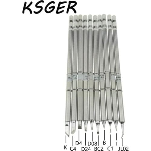 KSGER T12 Electric Soldering Iron Tips T12-K B BC2 C1 C4 D08 D24 D4 I JL02 For Hakko FX951 T12 STC STM32 OLED Soldering Station
