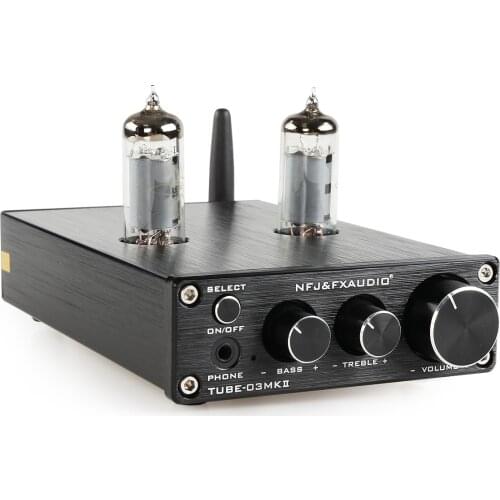 FX-AUDIO TUBE-03 MKII 6K4 HiFi Vacuum Tube Preamp Bluetooth 5.0 Stereo Receiver Home Desktop Audio Preamp Headphone Amplifier