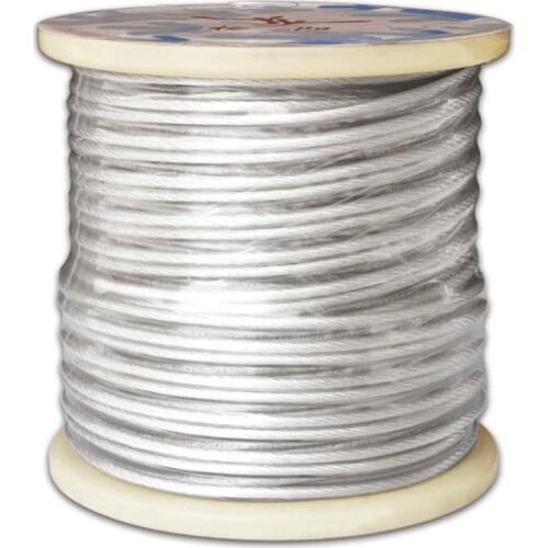 Hifi Audio Speaker Cable 6N Copper Plated Silver Double Parallel Line Professional Engineering Audio Video Cables DIY AUX Cable