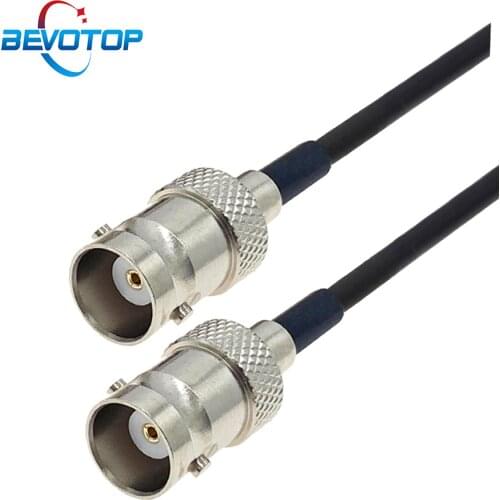 BNC Female to BNC Female RF Connector Cable 50 Ohm RG174 Pigtail Cable RF Coaxial Extension Cord Jumper Adapter for CCTV Camera