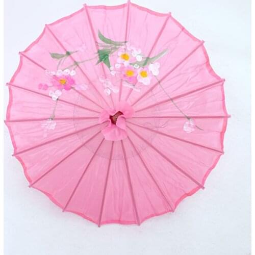 [ Fly Eagle ] Chinese Japanese Oriental Umbrella Parasols 22" Transparent Hot Pink