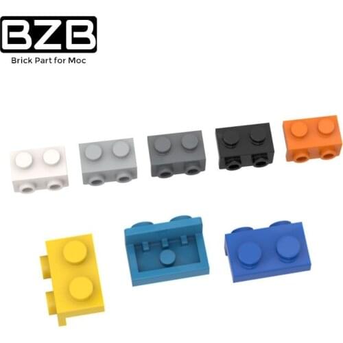 BZB MOC 10pcs DIY Parts 99781 1x2-1x2 Bracket Building Blocks Bricks Bulk Model Educational Kids DIY Toys Boys Girls Gift