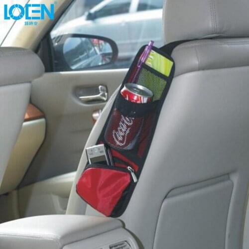 LOEN Car Seat Storage Bag Car Organizer For Stowing Tidying Auto Seat Side Bag Hanging Pocket Bags Nylon Sundries Holder