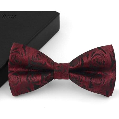 Fashion unisex suit shirt bow Korean version of the rose pattern bow tie