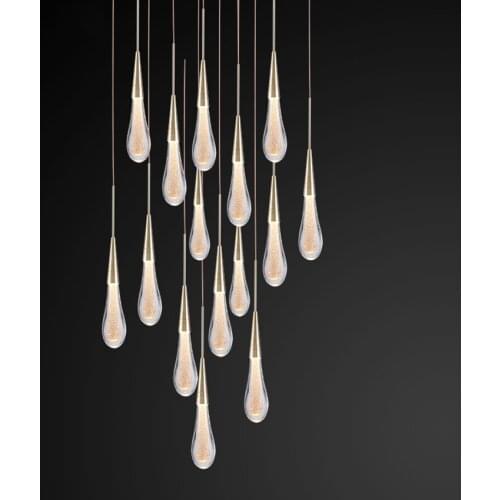 Nordic LED Cyrstal Pendant Lights Lighting Modern Light Luxury Hotel Hall Pendant Lamp Restaurant Decor Hanging Lamp Luminarie